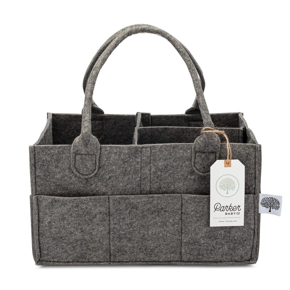 Parker Baby Co. Peppercorn Felt Diaper Caddy - The Perfect WIP Project Bag Project Bags