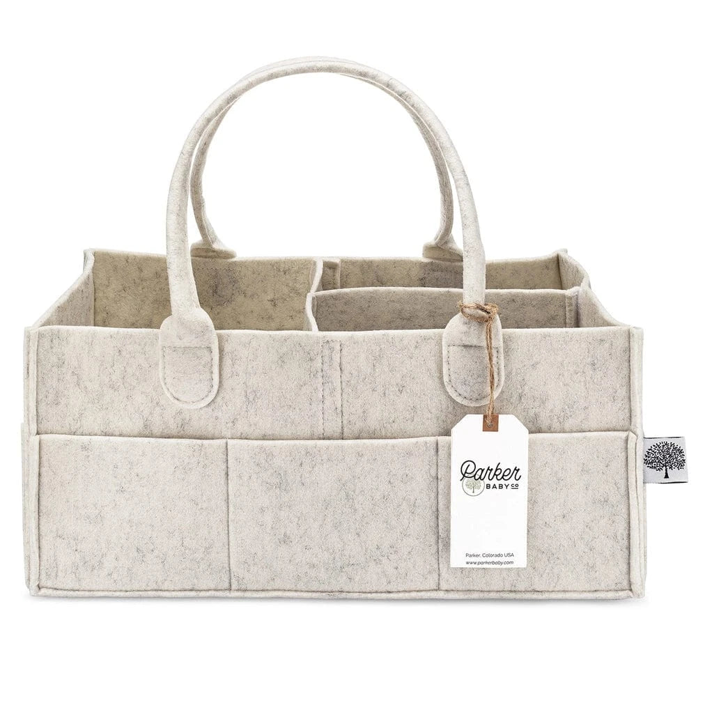 Parker Baby Co. White Felt Diaper Caddy - The Perfect WIP Project Bag Project Bags