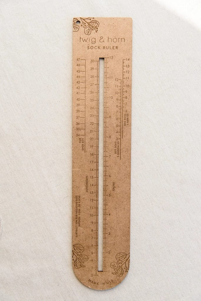 Quince & Co. Sock Sizing Ruler