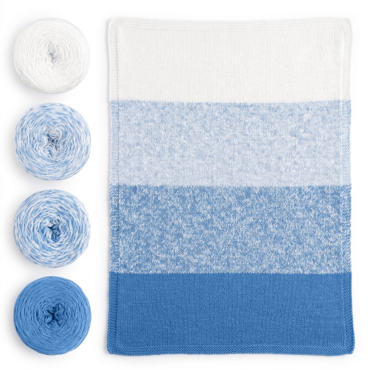 Revolution Fibers Heron Lake Baby Bloom | Gradient Yarn Baby Blanket Kit Knitting Kits