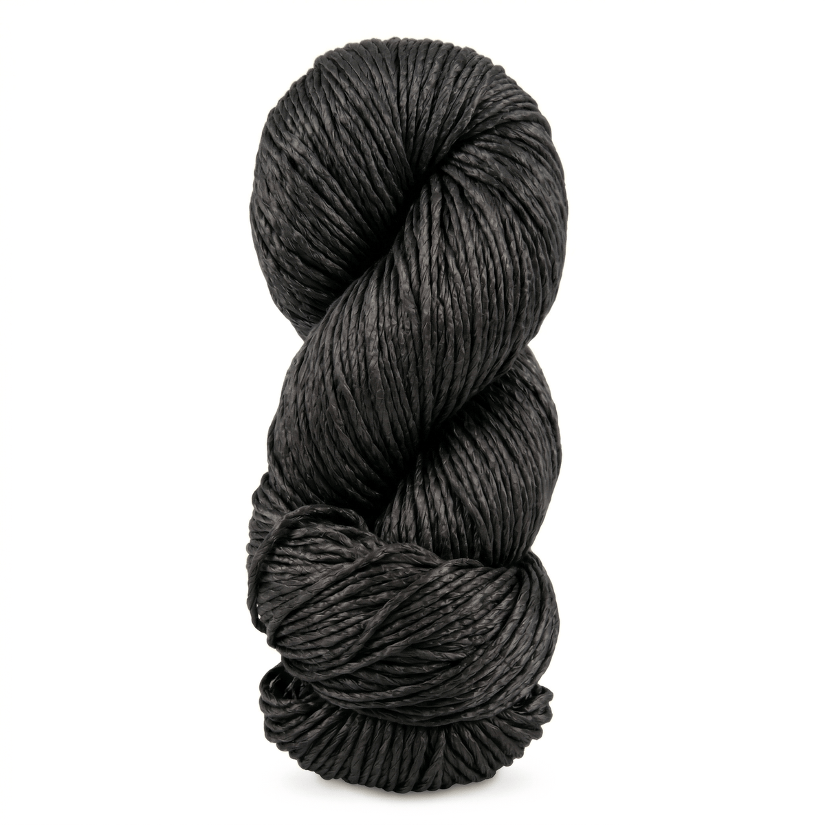 Revolution Fibers Midnight Black Regal Mulberry Silk Yarn | Worsted Weight | 200 Yards | 100% Mulberry Silk Yarn