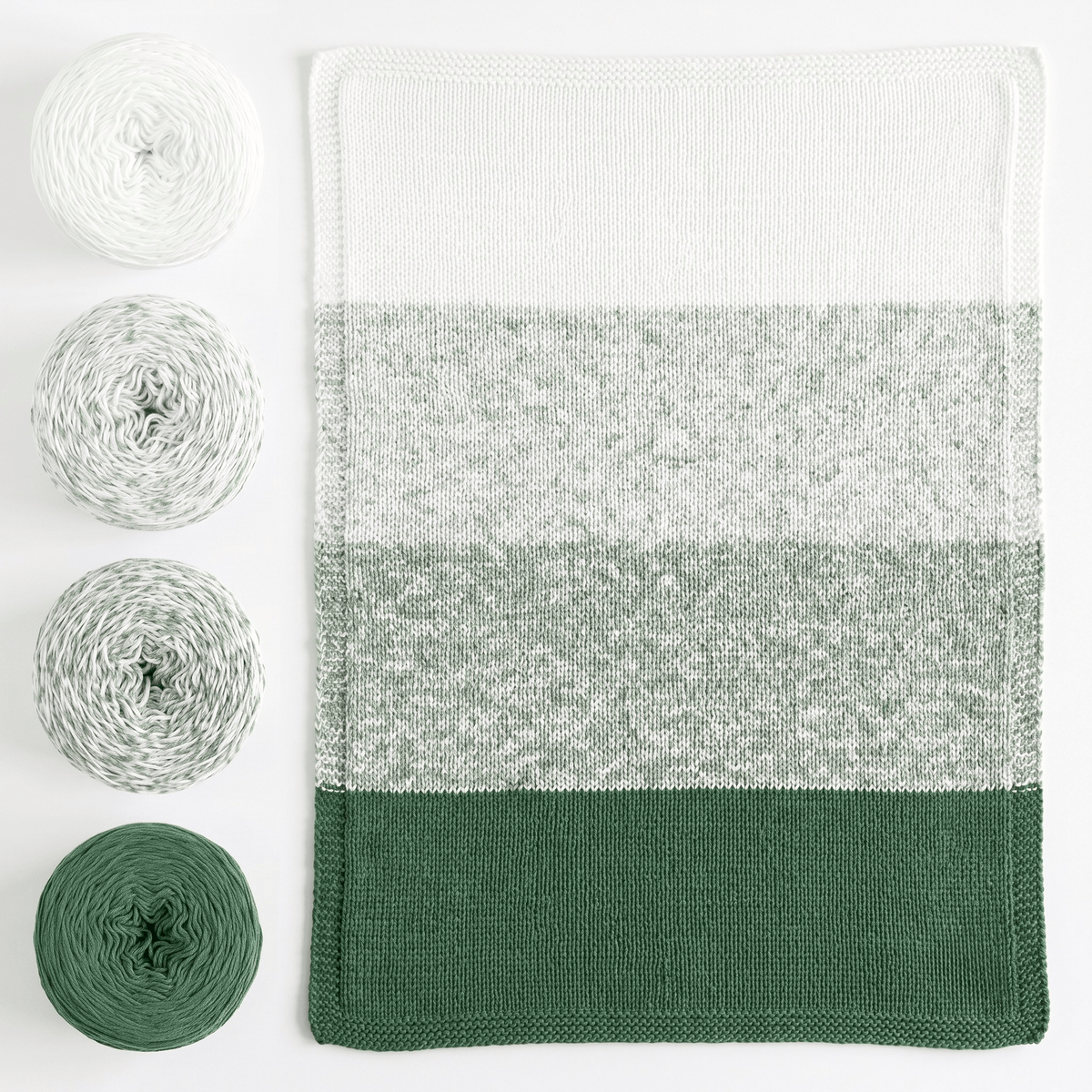 Revolution Fibers Spring Leaf Baby Bloom | Gradient Yarn Baby Blanket Kit Knitting Kits