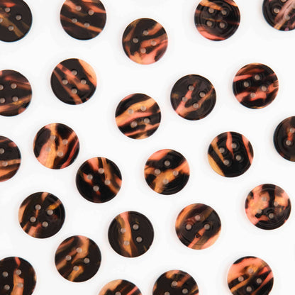 Sarah Hearts Tortoise Shell Large 1" Buttons Button