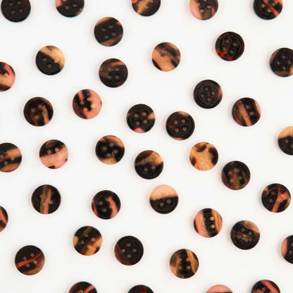Sarah Hearts Tortoise Shell Small 5/8" Buttons Button