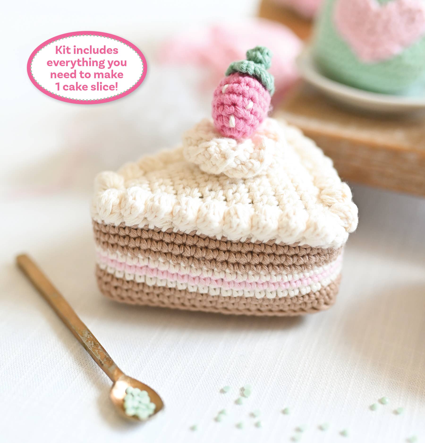 Schiffer Publishing Crochet Café Amigurumi Kit Cake Slice Craft Kits