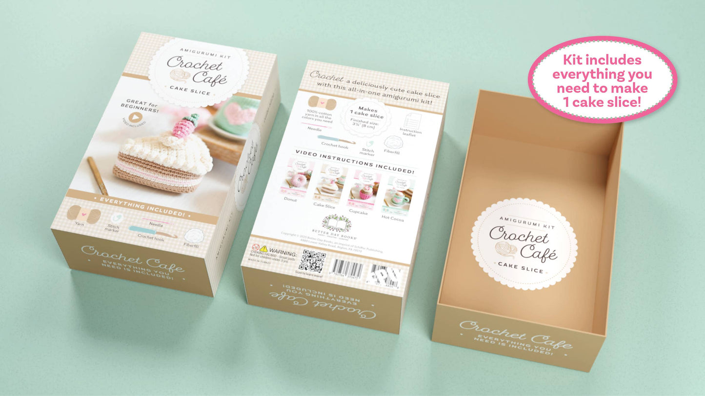 Schiffer Publishing Crochet Café Amigurumi Kit Cake Slice Craft Kits