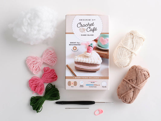 Schiffer Publishing Crochet Café Amigurumi Kit Cake Slice Craft Kits