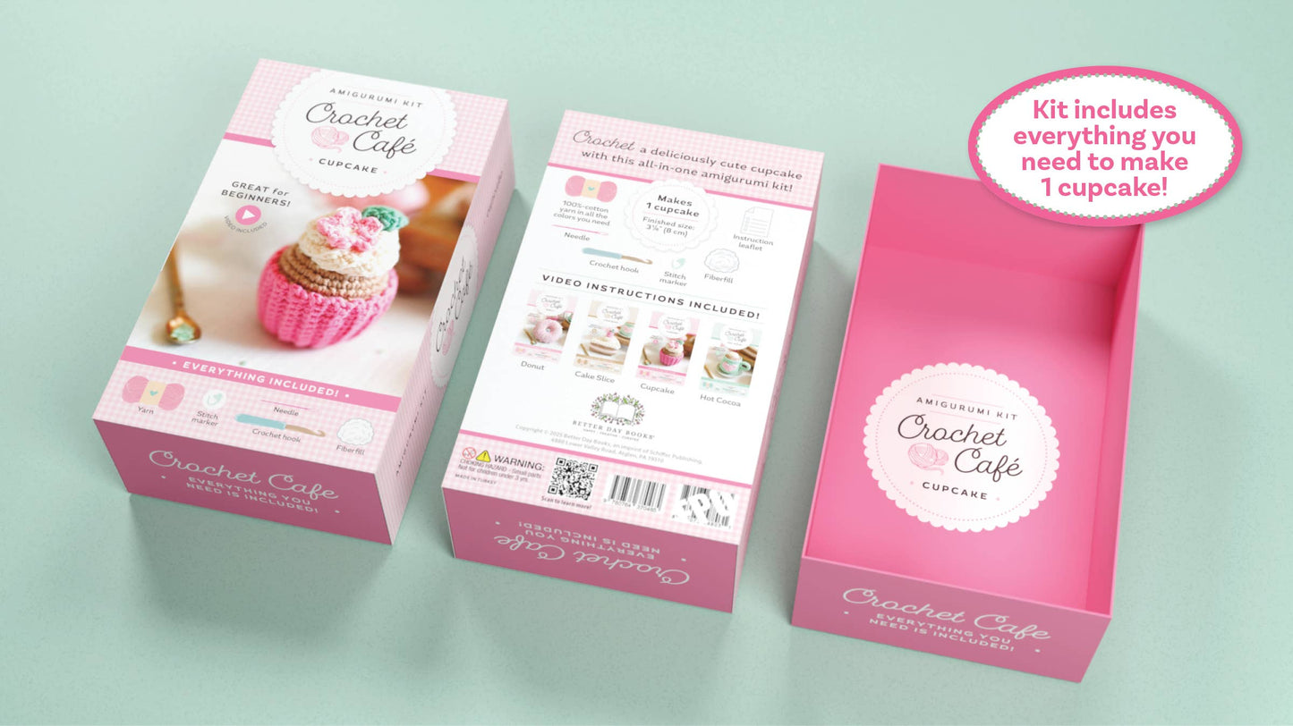 Schiffer Publishing Crochet Café Amigurumi Kit Cupcake Craft Kits