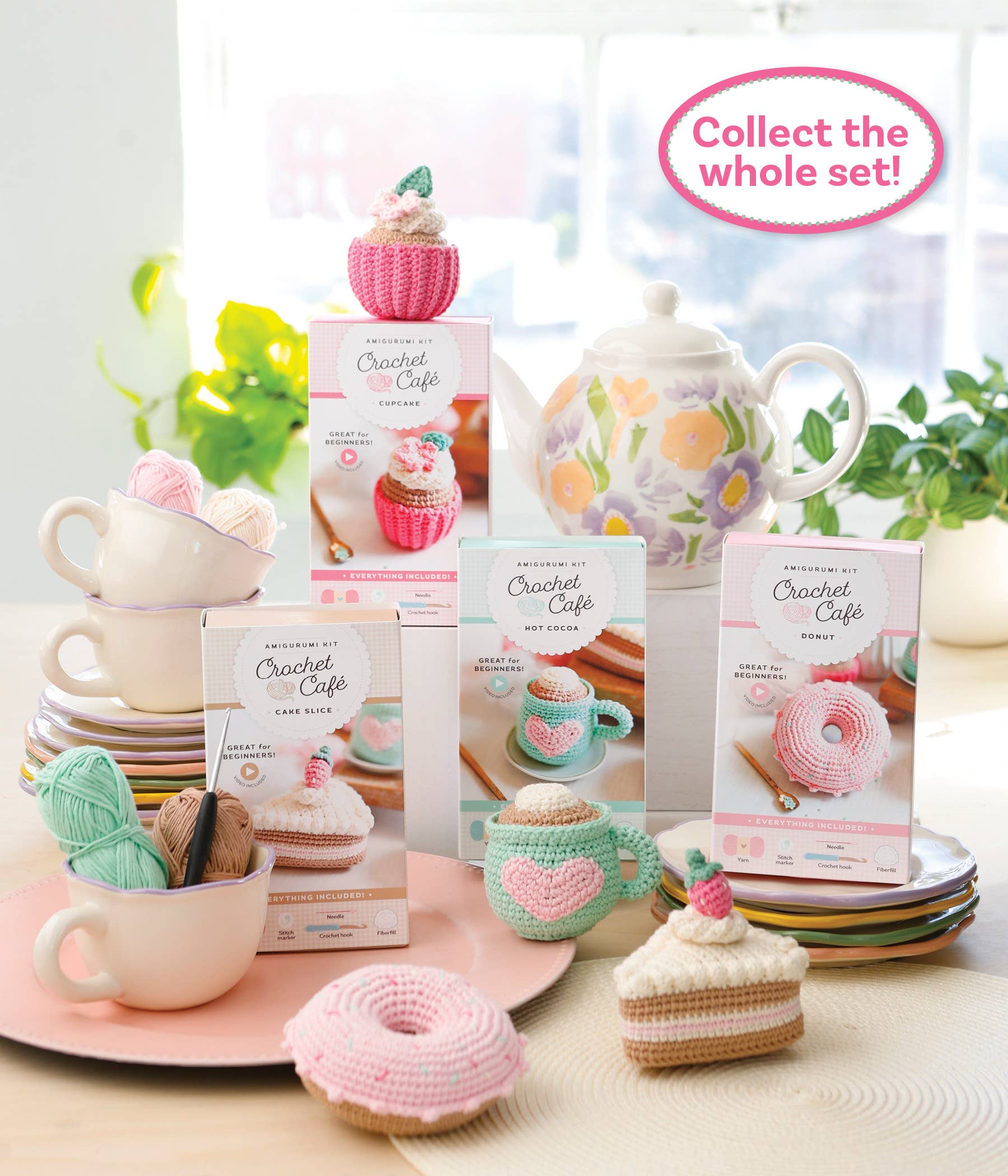 Schiffer Publishing Crochet Café Amigurumi Kit Hot Cocoa Craft Kits