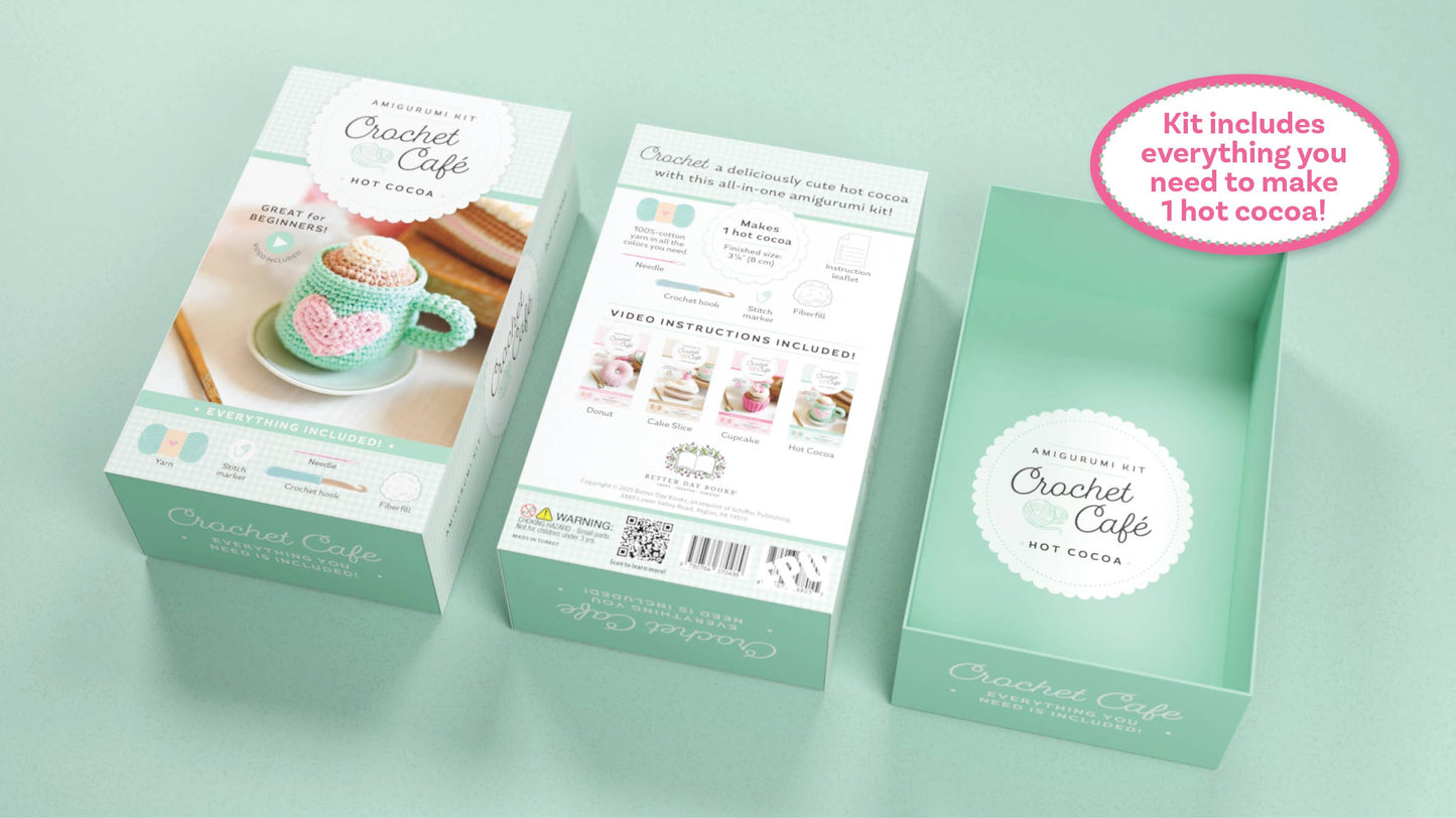 Schiffer Publishing Crochet Café Amigurumi Kit Hot Cocoa Craft Kits