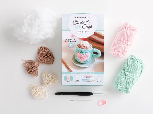 Schiffer Publishing Crochet Café Amigurumi Kit Hot Cocoa Craft Kits