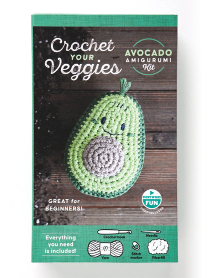 Schiffer Publishing Crochet Your Veggies Amigurumi Kit Avocado Craft Kits
