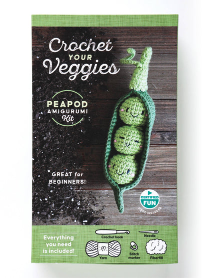 Schiffer Publishing Crochet Your Veggies Amigurumi Kit Peapod Craft Kits