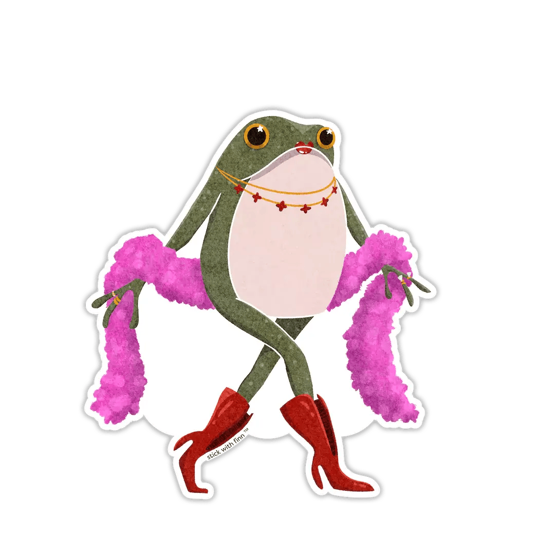 Stick With Finn Demure Frogson Sticker Sticker