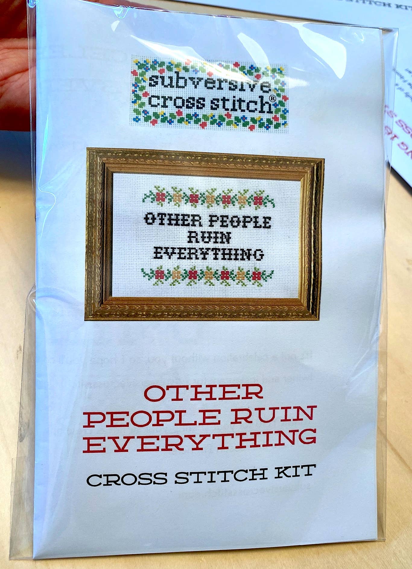 Subversive Cross Stitch Dang It All to Heck Cross Stitch Kit