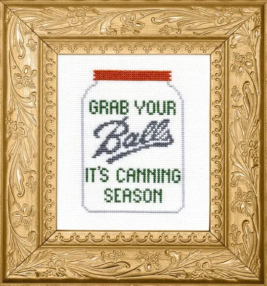 Subversive Cross Stitch Grab Your Balls - Deluxe Cross Stitch Kit Cross Stitch Kit