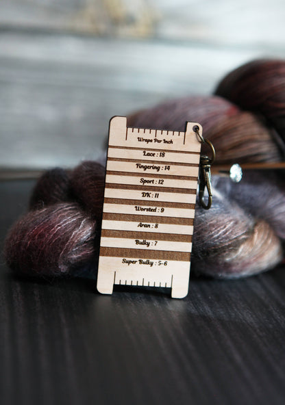 Sunrise Grove Forest Deer Spinners Maple WPI Ruler Yarn Gauge Control Gauge Rulers
