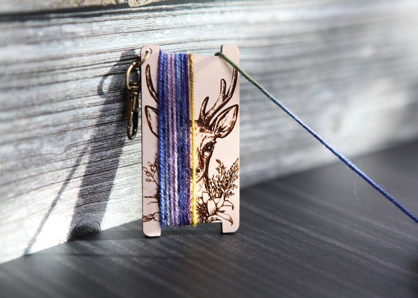 Sunrise Grove Forest Deer Spinners Maple WPI Ruler Yarn Gauge Control Gauge Rulers
