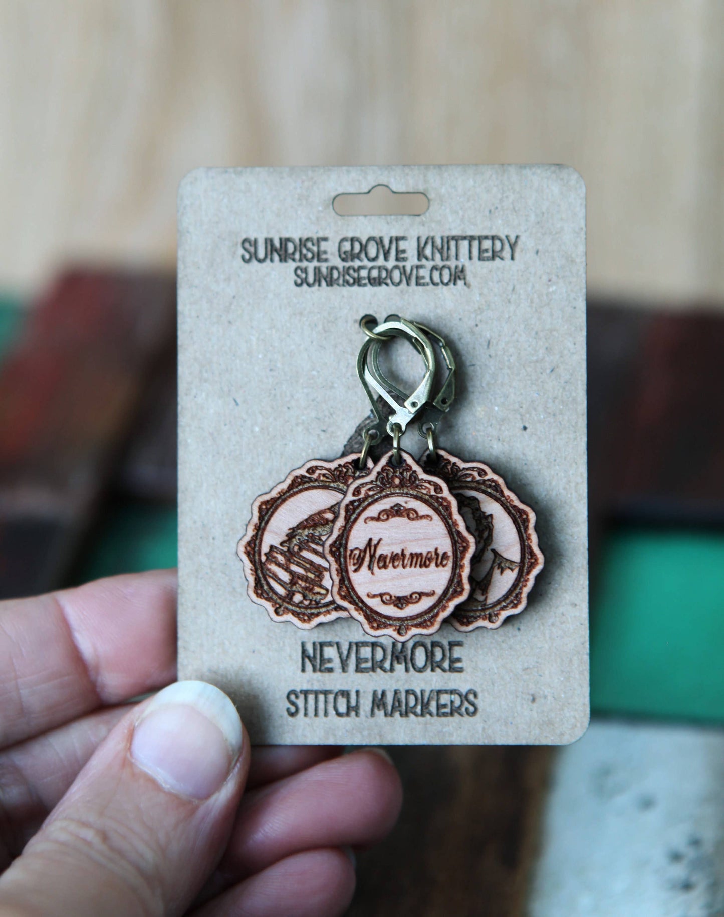 Sunrise Grove Poe Raven Knitting Keepers & Crochet Stitch Markers Stitch markers