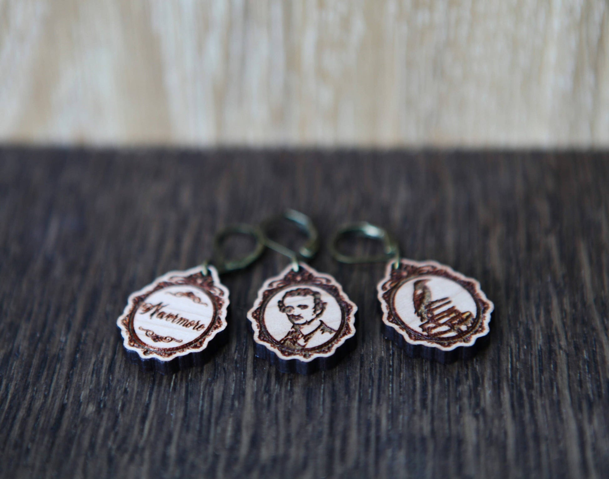 Sunrise Grove Poe Raven Knitting Keepers & Crochet Stitch Markers Stitch markers