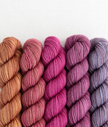 SweetGeorgia Yarns Inc. Spilling Secrets Party of Five / Tough Love / Mini-Skein Set Yarn