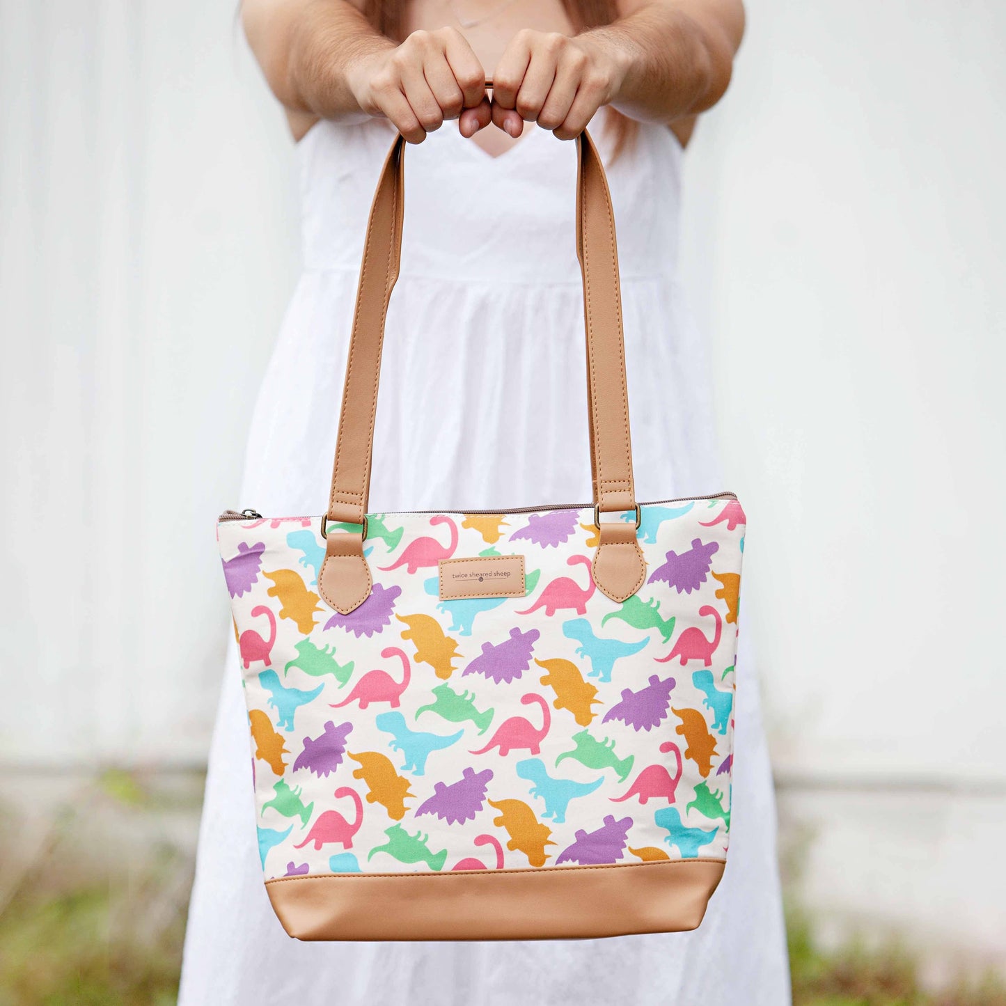 Twice Sheared Sheep Dino Mega Trinity Bag – Large Zippered Knitting Project Bag Bags