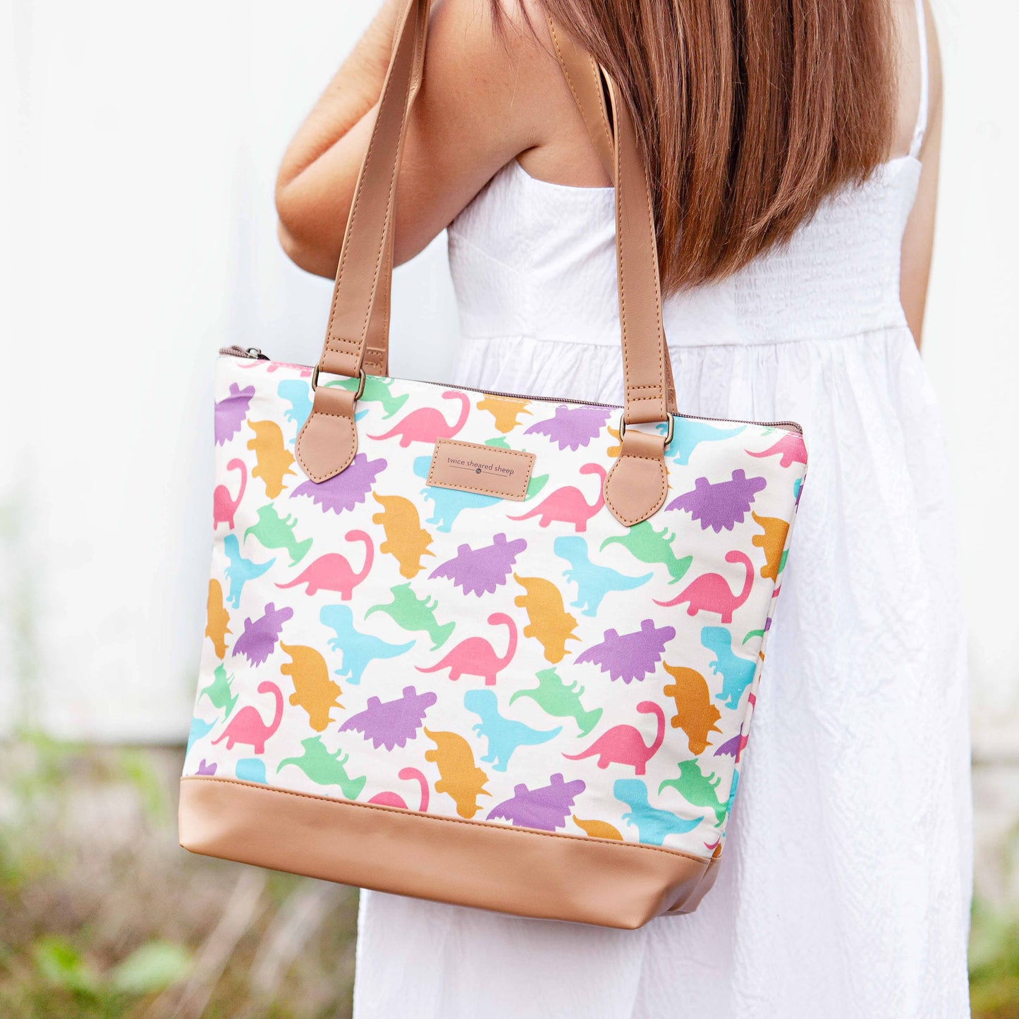 Twice Sheared Sheep Dino Mega Trinity Bag – Large Zippered Knitting Project Bag Bags