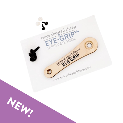 Twice Sheared Sheep Eye Grip - Amigurumi Safety Eye Tool Crochet Hooks