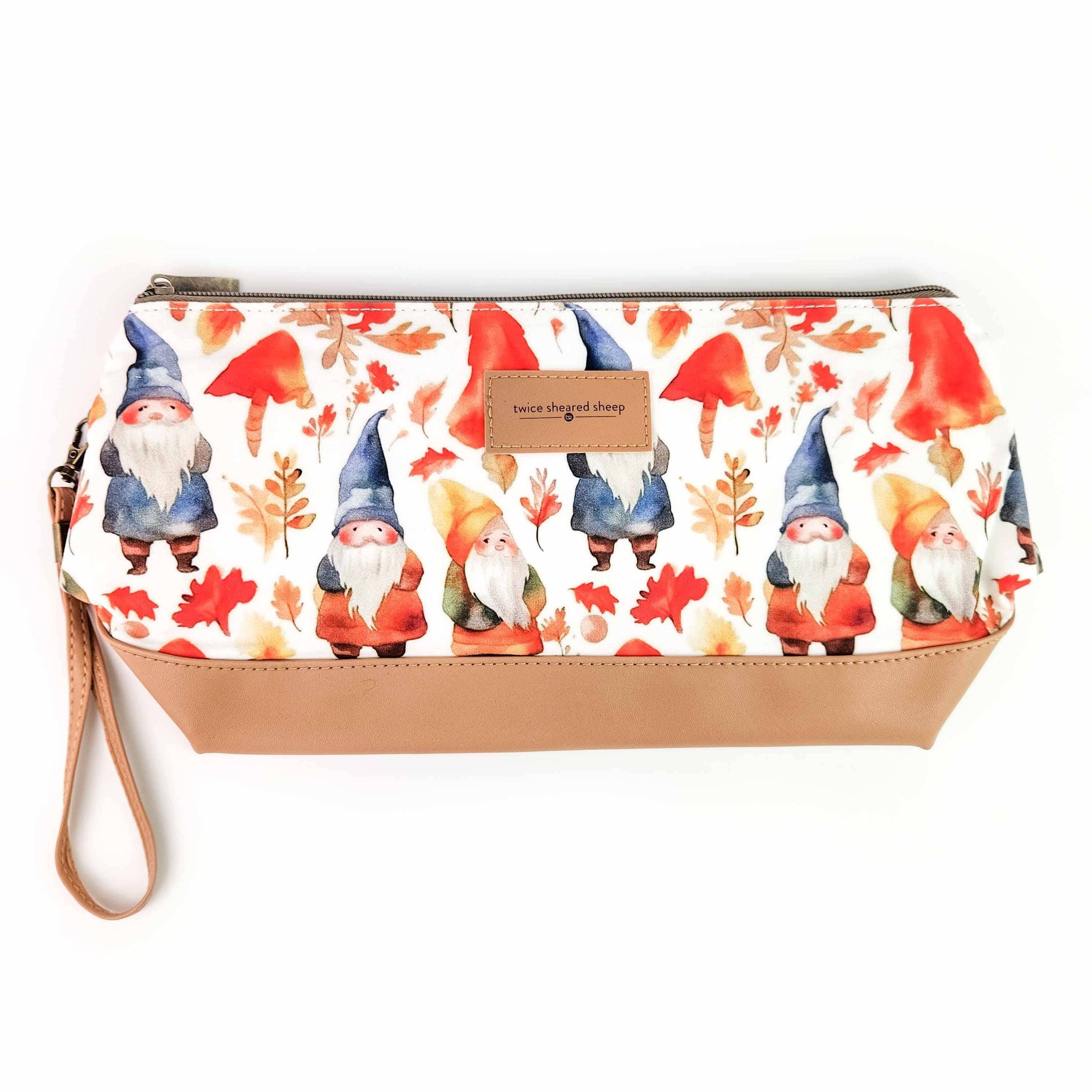 Twice Sheared Sheep Gnome Friends Trinity Bag – Medium Zippered Knitting Project Bag