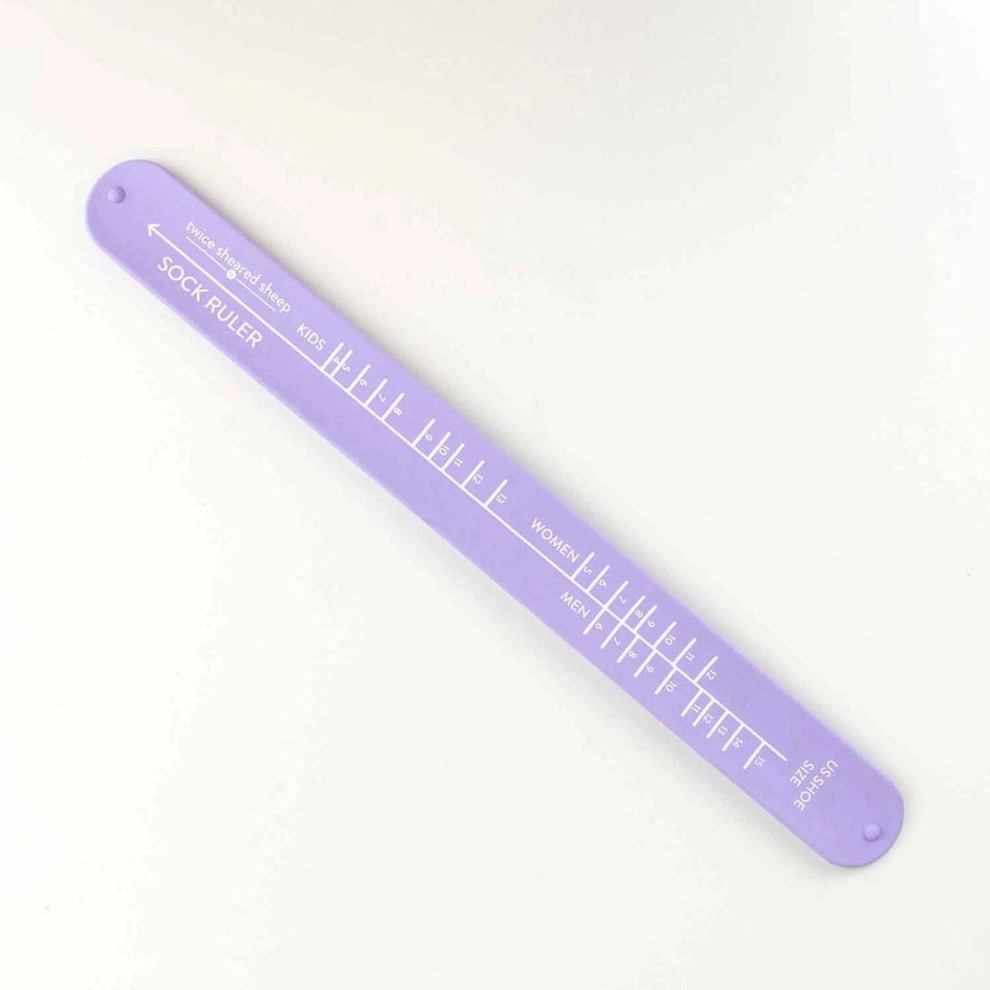 Twice Sheared Sheep Lavender Sock Ruler - Sock Sizing Bracelet Ruler Sock Rulers