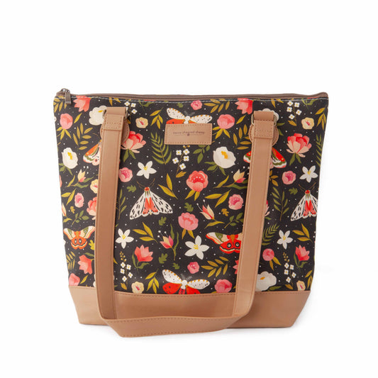 Twice Sheared Sheep Night Forest Mega Trinity Bag – Large Zippered Knitting Project Bag Tote Bags