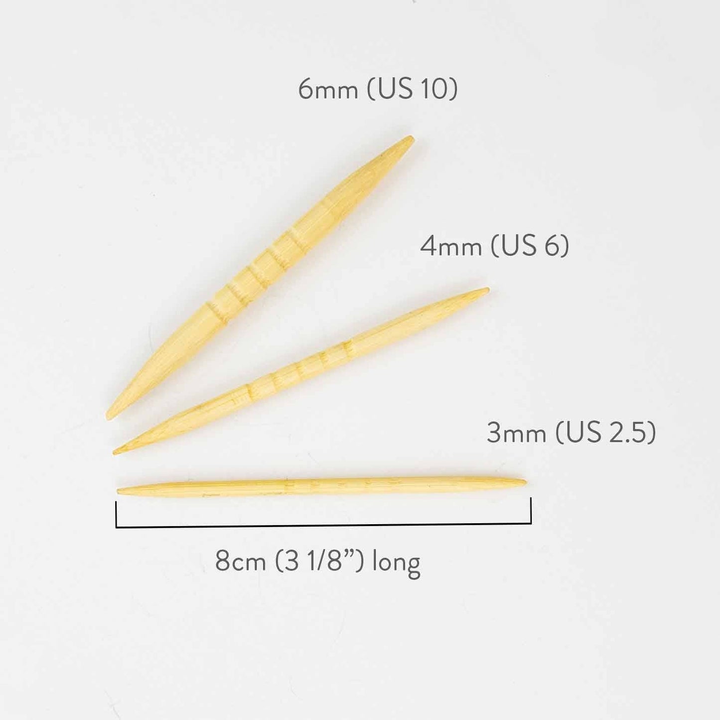 Twice Sheared Sheep Shortie Bamboo Cable Needles For Knitting Needles