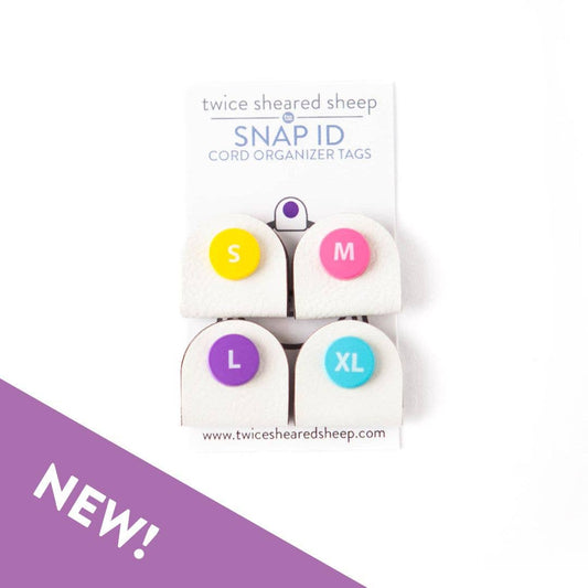 Twice Sheared Sheep Snap ID Cord Organizer Tags Needle Holders