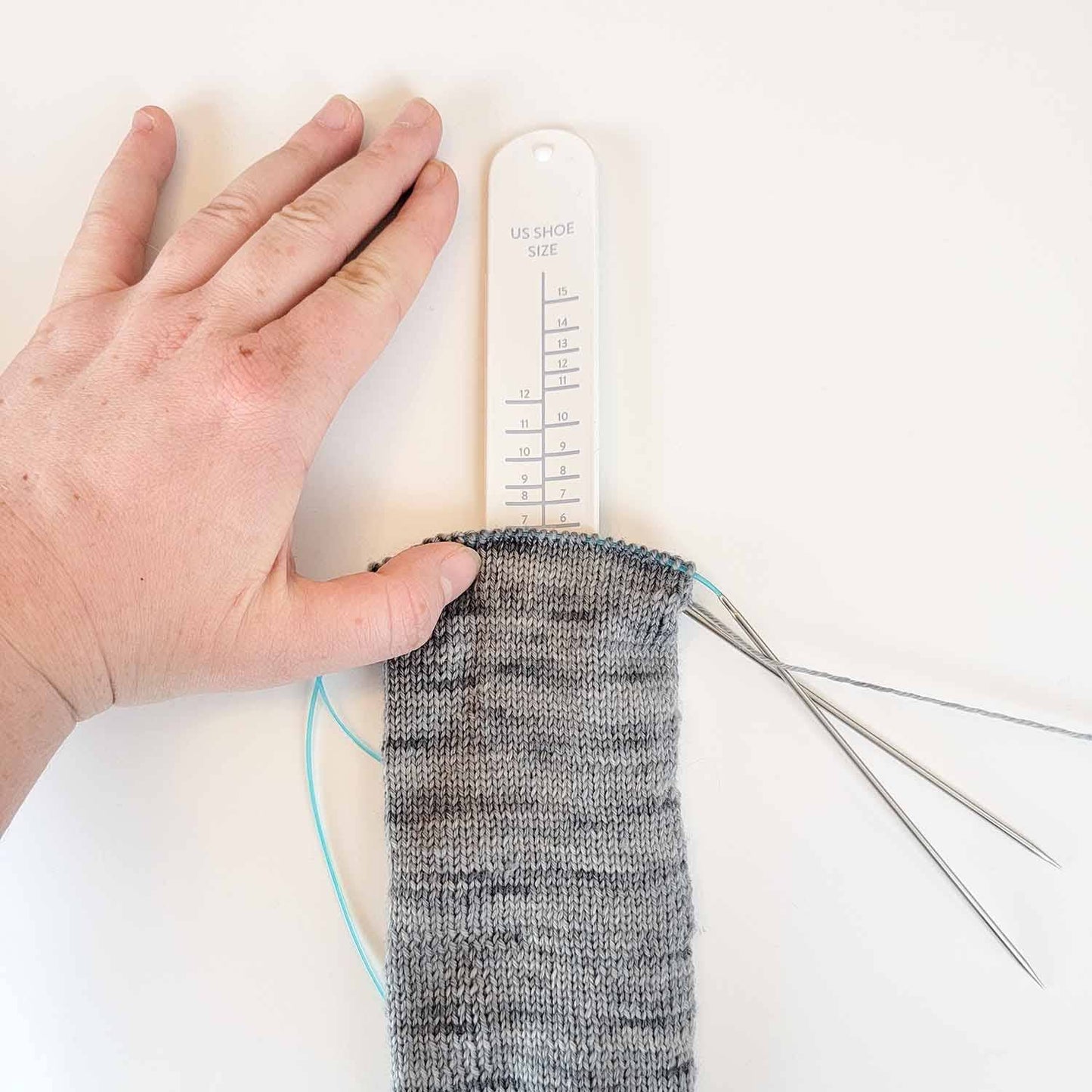 Twice Sheared Sheep Sock Ruler - Sock Sizing Bracelet Ruler: Lavender Sock Rulers