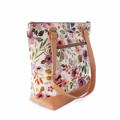 Twice Sheared Sheep Spring Floral Mega Trinity Bag – Large Zippered Knitting Project Bag