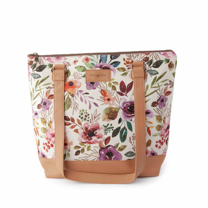 Twice Sheared Sheep Spring Floral Mega Trinity Bag – Large Zippered Knitting Project Bag
