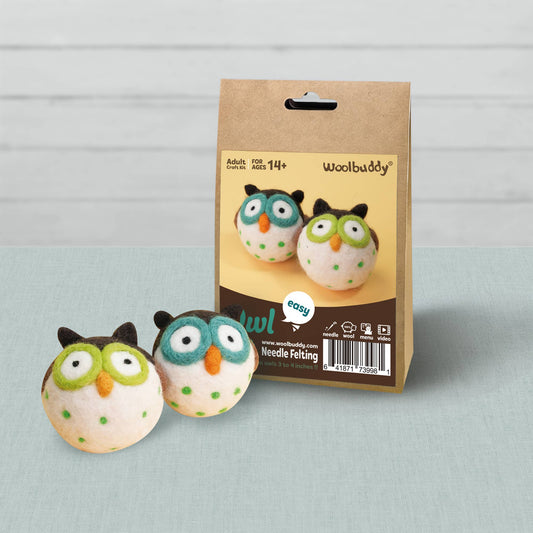 Woolbuddy Needle Felting Kit - DIY Owl Craft Kit for Beginners Craft Kits