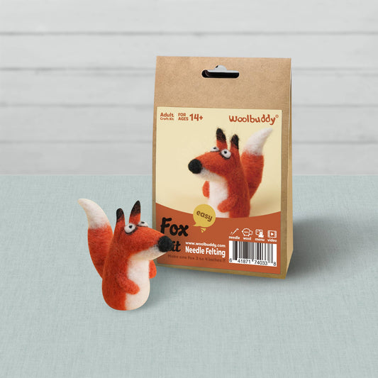 Woolbuddy Needle Felting Kit – Wool fox DIY Craft Kit for Beginners