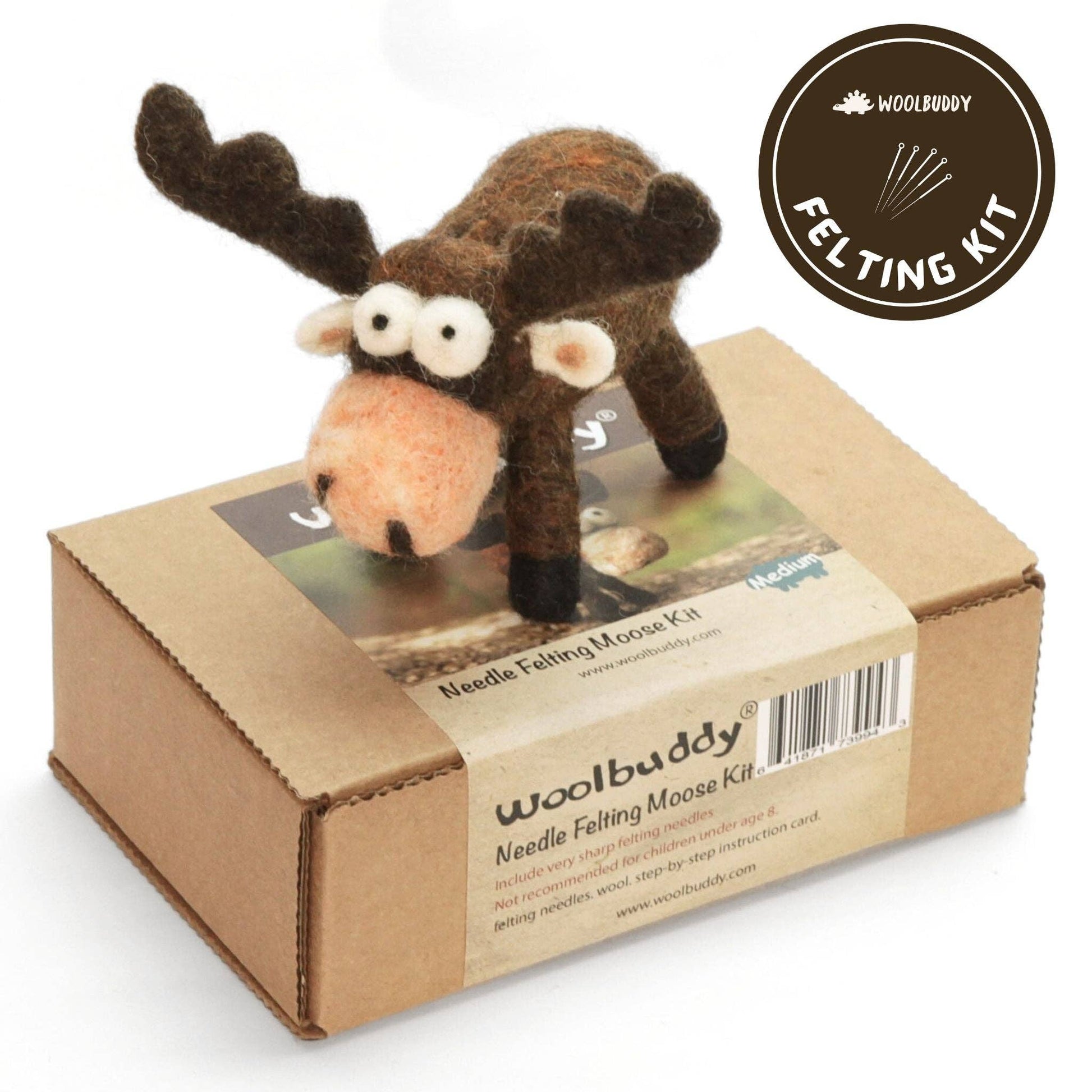 Woolbuddy Needle Felting Moose Kit Craft Kits