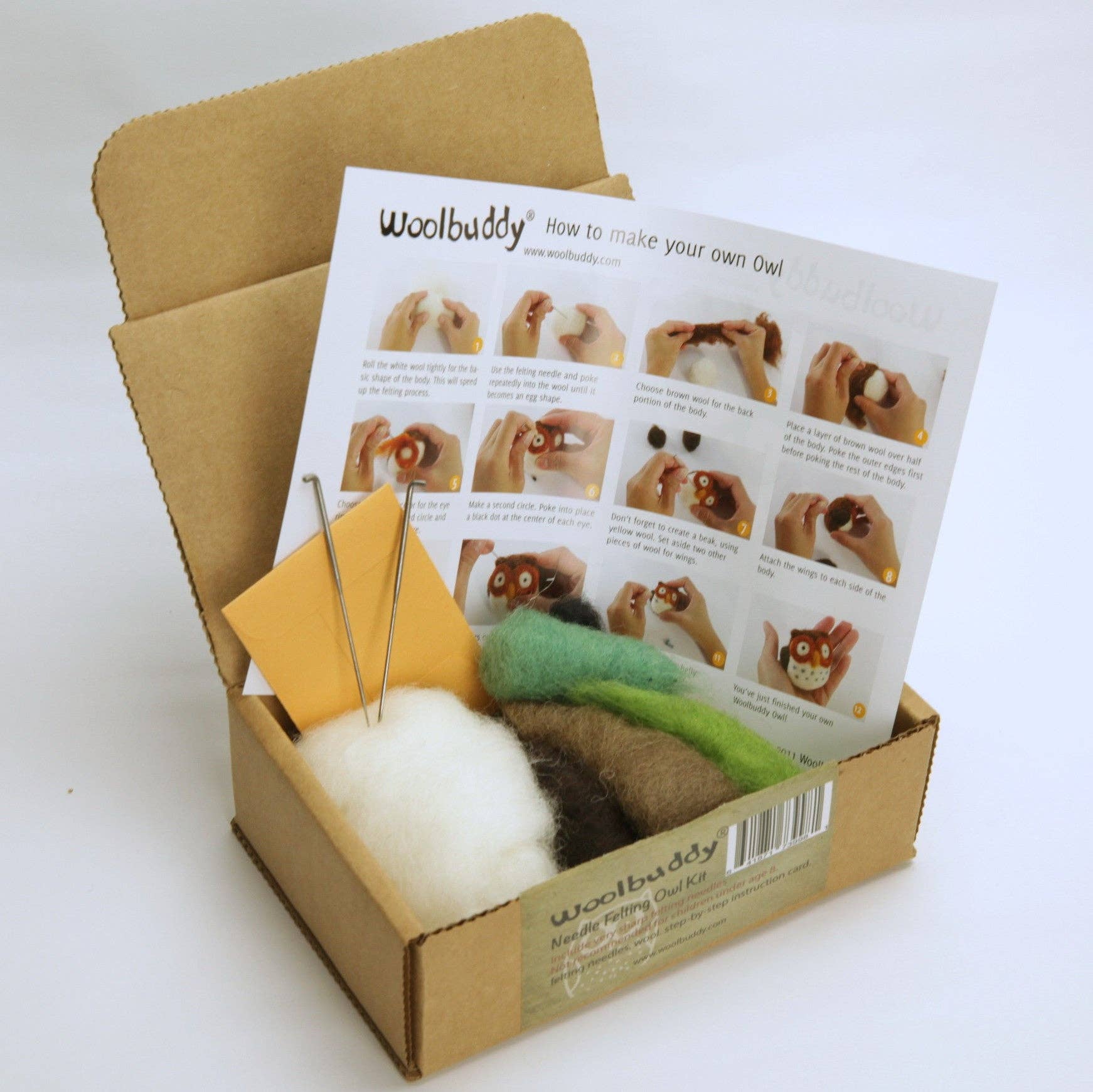 Woolbuddy Needle Felting Owl Kit Craft Kits