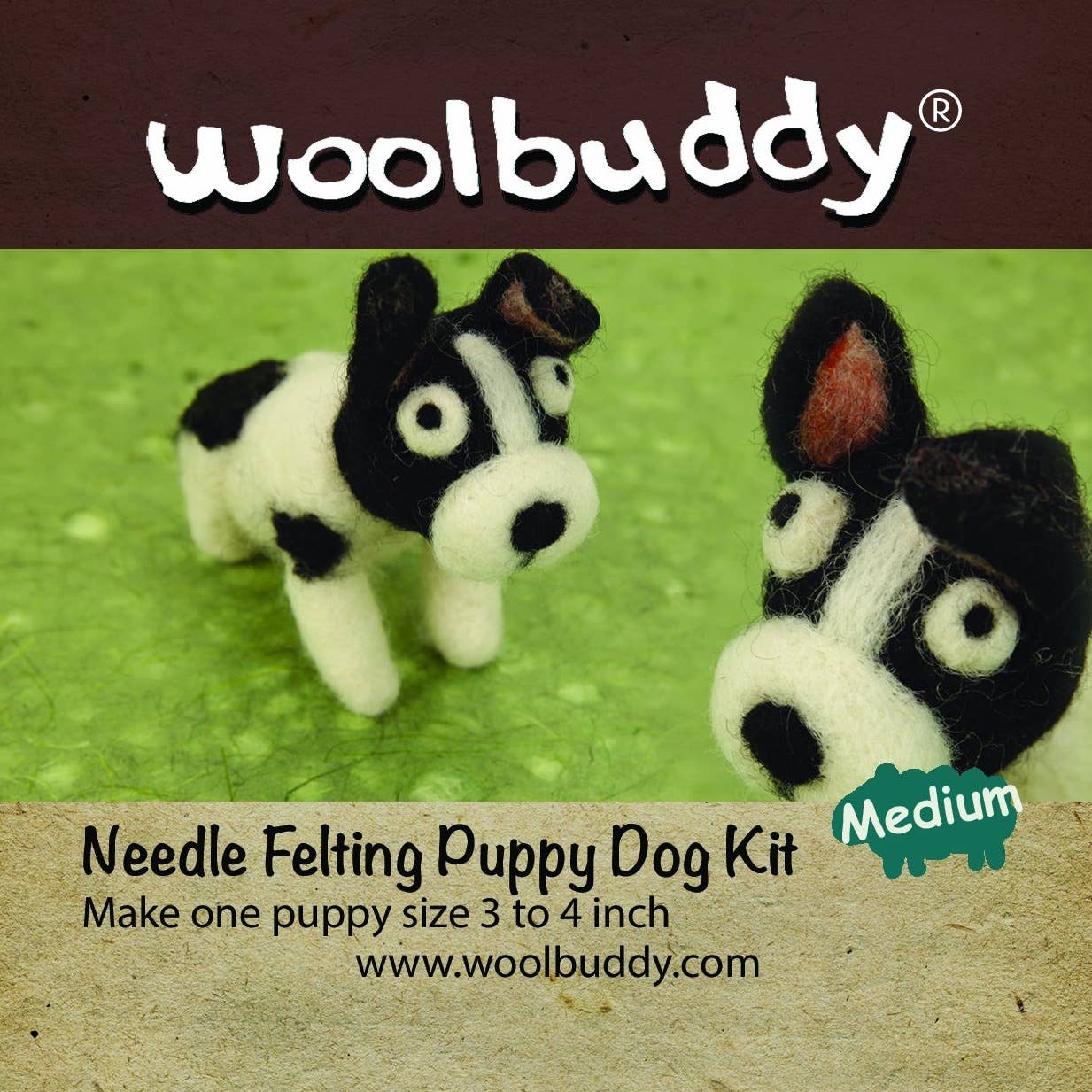 Woolbuddy Needle Felting Puppy  Kit Craft Kits