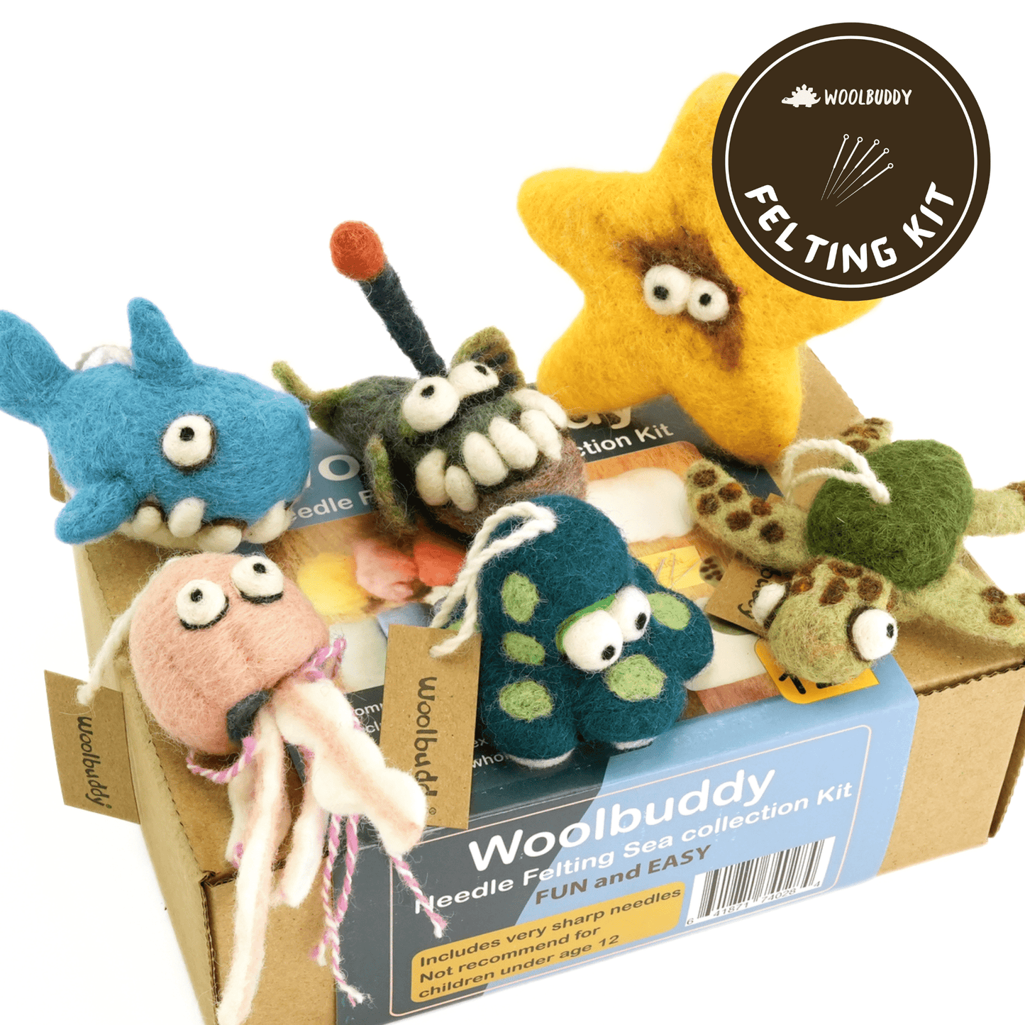 Woolbuddy Needle Felting Sea Collection Kit Craft Kits