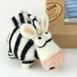 Woolbuddy Needle Felting Zebra Kit Craft Kits