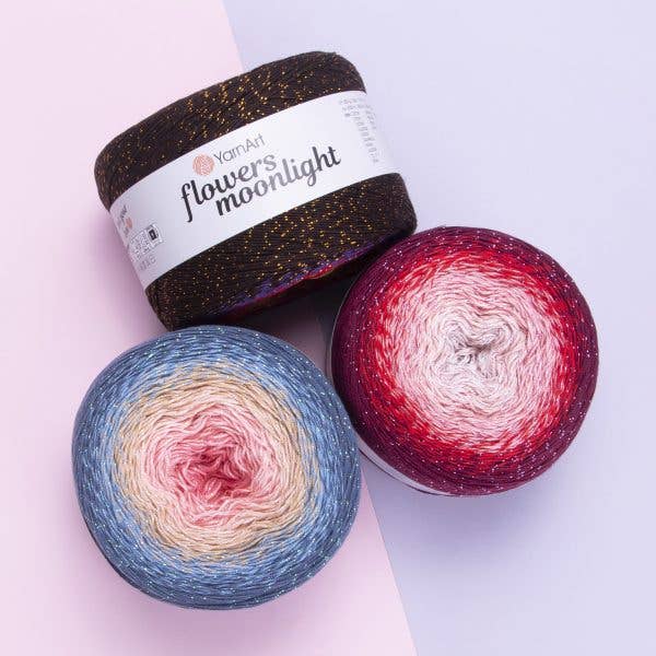 Yarn & Soul YarnArt Flowers Moonlight Glitter Cotton Yarn Yarn